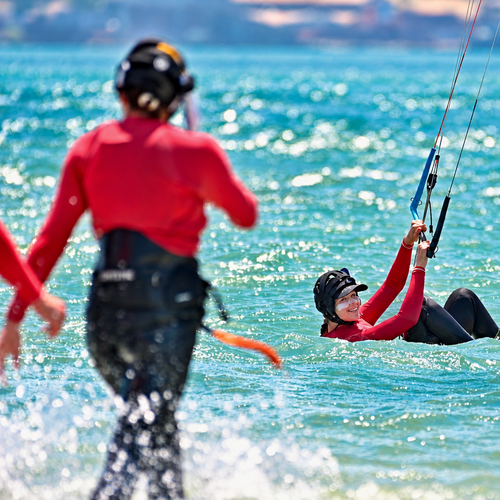 Group kitesurfing intro session in Langebaan